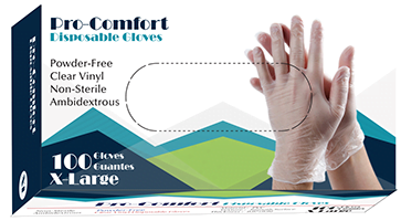 2021 flyer pro comfort disposable vinyl gloves x large