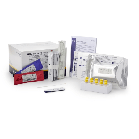 BD 256045 Rapid Test Kit BD Veritor™ System Infectious Disease Immunoassay Influenza A + B Nasal Swab / Nasopharyngeal Swab Sample 30 Tests
