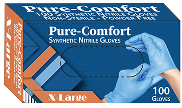 pure comfort disposable nitrile gloves xlarge