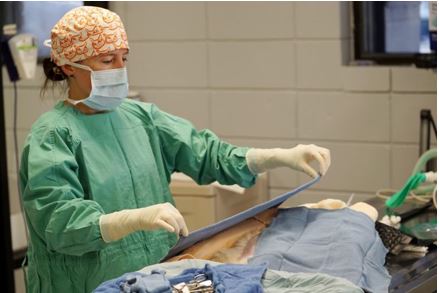 Draping before surgery