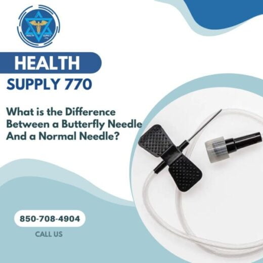 What is the difference between a butterfly needle and a normal needle