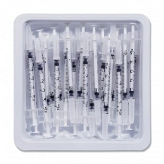 BD 305535 PrecisionGlide Allergy Syringe 27G x 1/2 1/2mL Volume, (Pack of 2 Trays)
