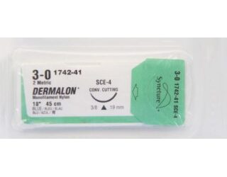 Covidien 8886174221 - SUTURE, DERMALON, BLUE, 5/0, 18", SCE-4, 36/BX