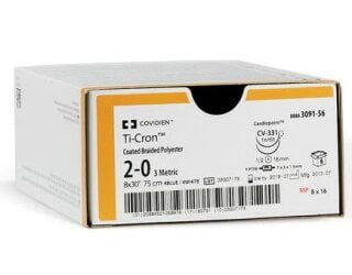 Covidien 8886328001 - SUTURE, TICRON, BLUE, 7/0, 30", CV-301, D / A, 36/BX