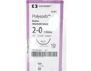 Covidien CL811 - Suture Polysorb Violet GS-21 2-0 30" 36/BX