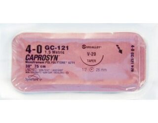 Covidien GC121 - SUTURE, CAPROSYN 4/0 30" UNDYED V-20, 36/BX