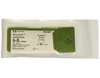 Covidien SN3697 - Suture Monosof Nylon Blk P10 6-0 18" 12/BX