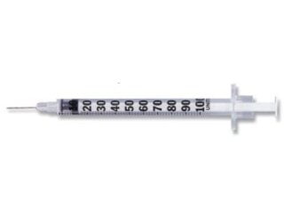 BD 329420 Syringe Insulin 28 Gauge 1/2 Inch U100 1CC 500/CS