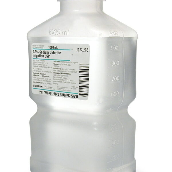 B. Braun R5200-01 Irrigation Solution 0.9% Sodium Chloride Case of 16 bottles