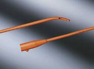 Bard # 4220 Urethral Catheter Bard® Coude Tip Red Rubber 12 Fr. 16 Inch