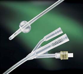 Bard # 433530 Foley Catheter Lubri-Sil® 3-Way Standard Tip 5 cc Balloon 20 Fr. Hydrogel Coated Silicone