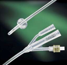 Bard # 489194 Foley Catheter Lubri-Sil® 3-Way Standard Tip 5 cc Balloon 16 Fr. Hydrogel Coated Silicone