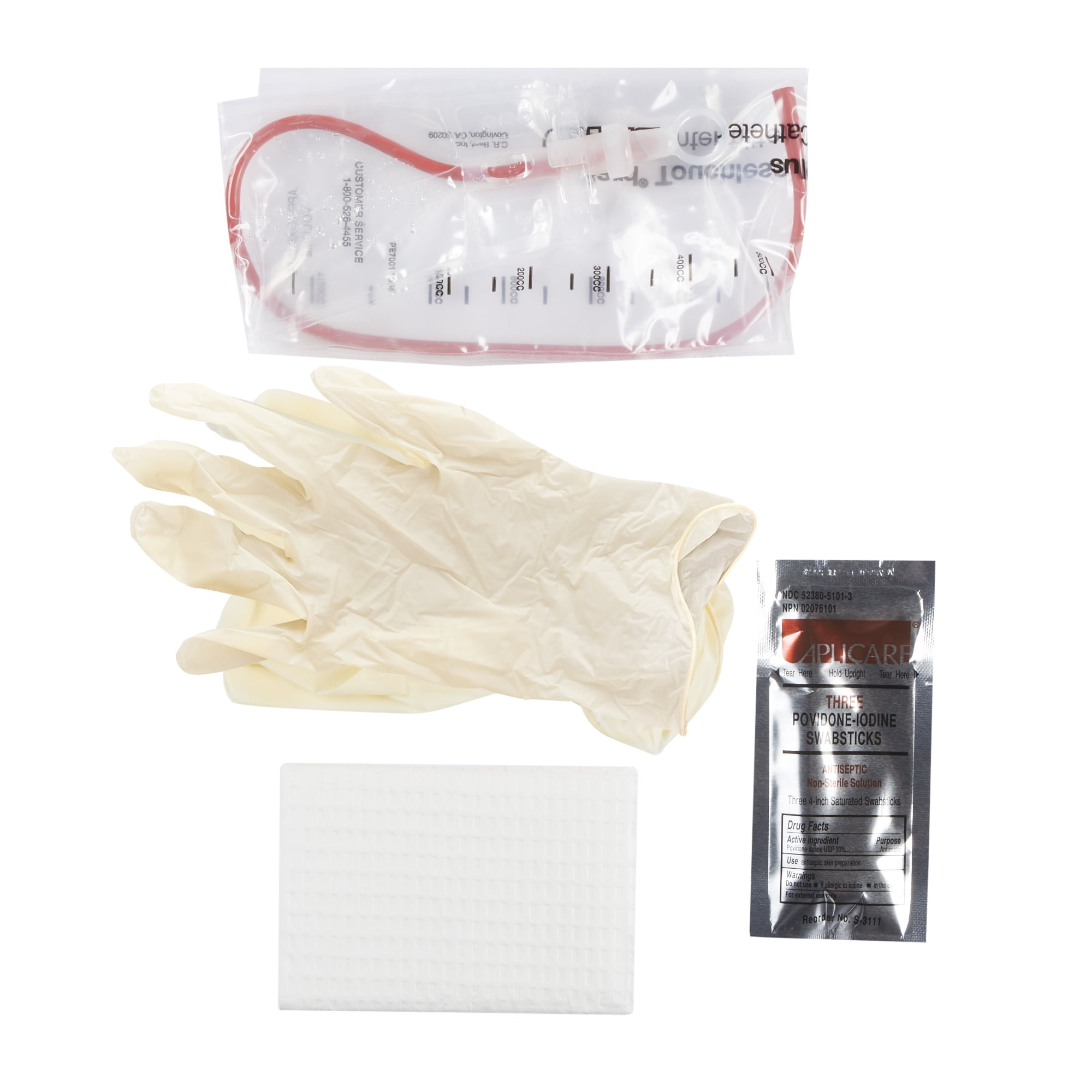 Bard #4A5044 Bard #4A5044 Intermittent Catheter Kit Touchless® Plus Closed System / Unisex 14 Fr. Without Balloon Red Rubber 50/CS - Image 1