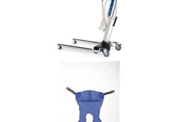 Invacare Reliant Battery-Powered Patient Lift Medium Full Body Mesh Sling with Commode Opening 450 lb. Weight Capacity