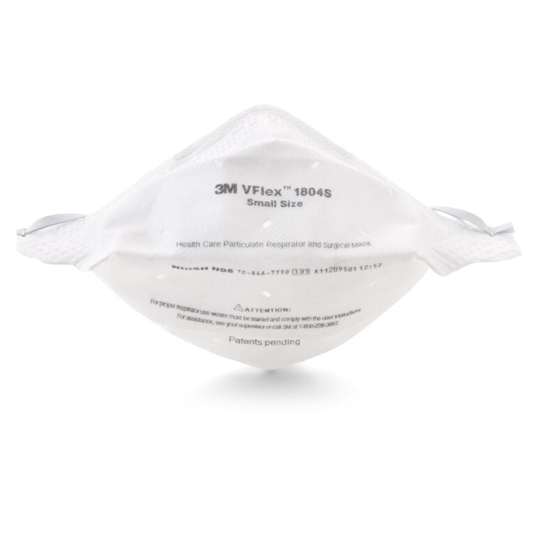 3M 1804S VFlex Healthcare Particulate Respirator and Surgical Mask N95 Small 400/CS, 50/BX