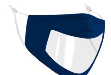 Clear Mask Adult Dark Blue with Clear Front Mouth 800/CS