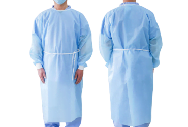Aoshang AAMI Level 2 Disposable PP Isolation Gown 40GSM (100/CT)