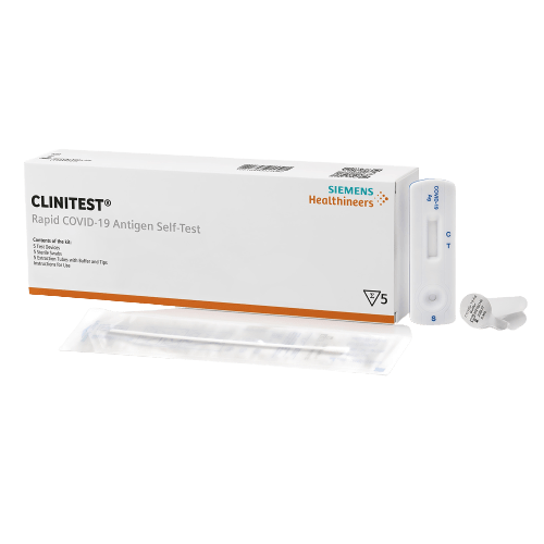 Siemens Diagnostics 11556711 Respiratory Test Kit Clinitest At-Home OTC COVID-19 Test 5 Tests per Kit CLIA Waived