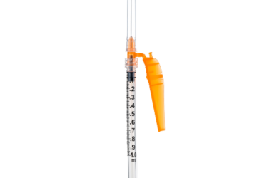 Sol-Millennium 12510SN 1 mL Luer Lock Syringe w/ Safety Needle 1 Inch 25 Gauge (300/CS)