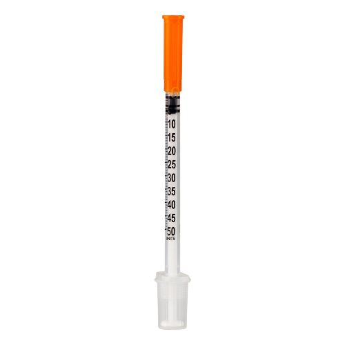 Sol-Millennium 1652812B Sol-Millennium 1652812B Standard Insulin Syringe with Needle 0.5 mL 1/2 Inch 28 Gauge (1000/CS) - Image 1