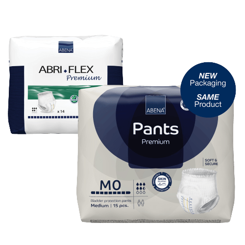 Abena 1000016664 Unisex Adult Absorbent Underwear Premium M0 Pull On with Tear Away Seams Medium Disposable Moderate Absorbency (84/CS)