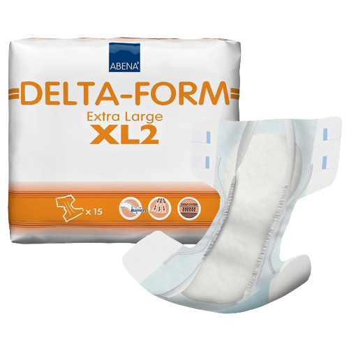 Abena 308875 Unisex Adult Incontinence Brief Delta-Form X-Large Disposable Moderate Absorbency (60/CS)