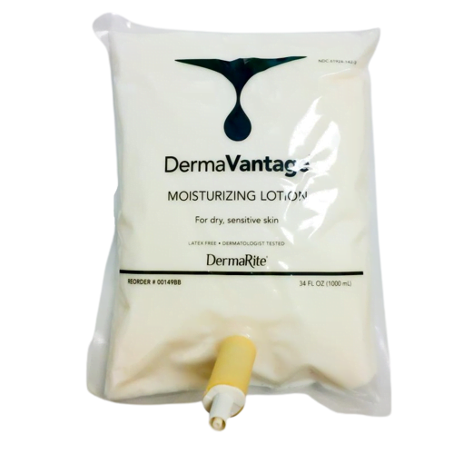 DermaRite 00149BB Hand and Body Moisturizer DermaVantage® 1,000 mL Dispenser Refill Bag Scented Lotion (10/CS)