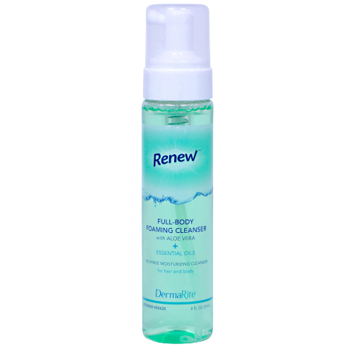 DermaRite 00420 Rinse-Free Body Wash Renew™ Foaming 8 oz. Pump Bottle Citrus Scent (12/CS)