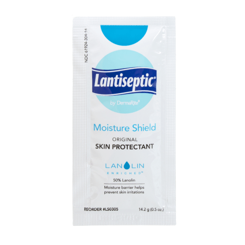 DermaRite LS0305 Skin Protectant Lantiseptic® Moisture Shield 14.2 Gram Individual Packet Lanolin Scent Ointment (144/CS)