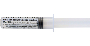 Sol-Millenium PFF001 Sol-Care Saline Flush 0.9% USP Sodium Chloride Injection 10mL fill in 12mL Syringe (400/CS)