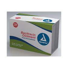 Dynarex 1161 Bacitracin Ointment 0.9 g foil pack BX/144