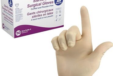 Dynarex 2380 Sterile Latex Surgical Glove Powder Free Size 8 CS/4