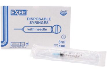 Exel 26111 Syringe & Needle, Luer Lock, 3cc, Low Dead Space Plunger, 25G x 1 in. CS/1000