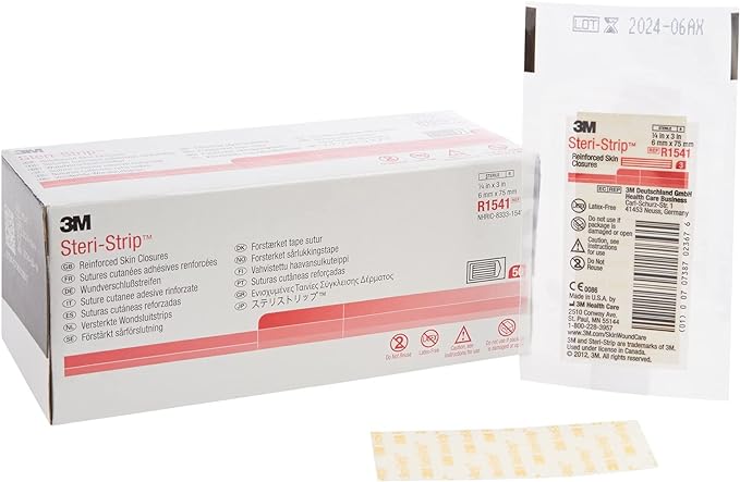 3M R1541 STERI-STRIP 1/4X3 REINF 150B, 4 BX/CA