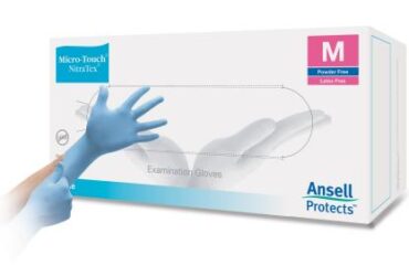 ANSELL 6034152 MICROTOUCH, NITRATEX, PWDR FREE EXAM GLOVE, SZ M CS200
