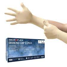 ANSELL HEALTHCARE DGP-350-L DIAMOND GRIP PLUS LATEX EXAM GLOVES, LG CS1000