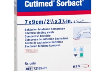 7216511	CUTIMED SORBACT SWAB, STERILE, 2.8" x 3.5" 5/BX