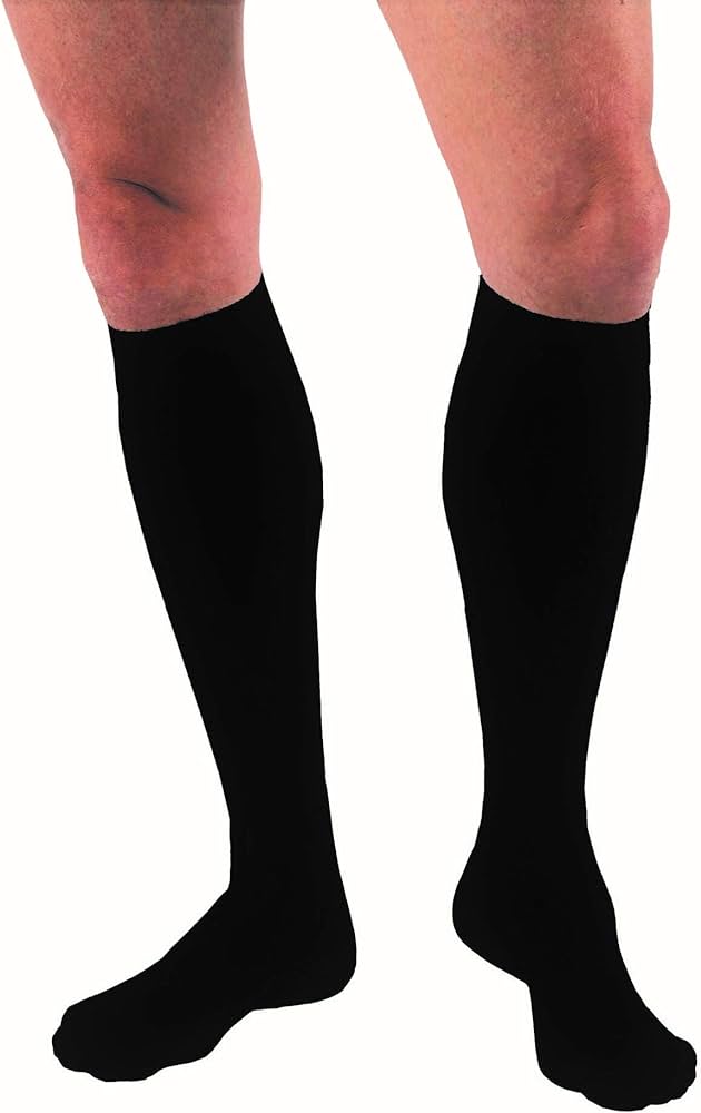 115001 JOBST FORMEN KNEE HIGH 15-20 MMHG COMP SOCKS, MEDIUM, BLACK