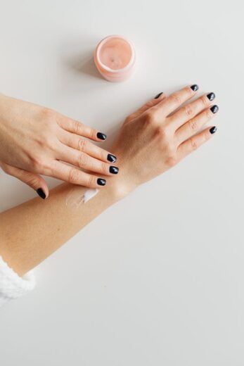 An antibiotic ointment is being used on the skin