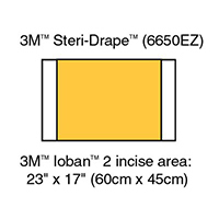3M 6650EZ Ioban 2 Antimicrobial Incise Drape 60 cm x 45 cm