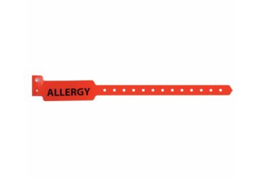 505214 PDC ALERT ID BAND “ALLERGY ALERT” YLW 1″X11″ 250/bx