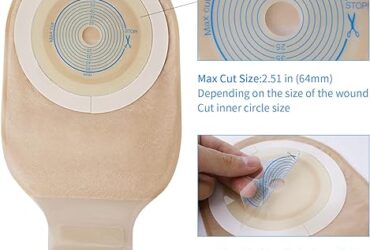 Colostomy Bags Rainlotus One Piece Ostomy Bag,Ostomy Drainable Pouch for Ileostomy Stoma Care