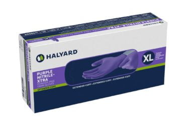 HALYARD 50604 GLOVE EXAM NITRILE X-LARGE PF PURPLE	CS500