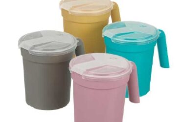 H222-07	INTEPLAST DELUXE WATER PITCHER W/ LID, TURQUOISE, CS100