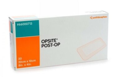 Smith & Nephew INC 66000713 OPSITE POST-OP TRANSPARENT WATERPROOF DRESSING 8″ X 4″ BX20
