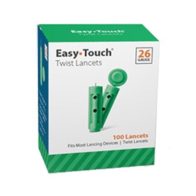 Easy Touch 26g Twist Lancet – 100/bx