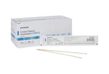 24-106-1S MCKESSON APPLICATOR COTTON TIPPED 1/PK,100PK/BX,10BX/CS1000