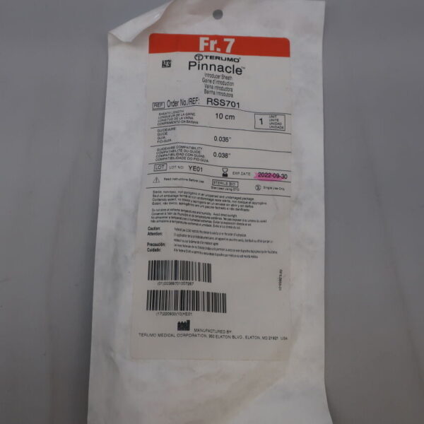 TERUMO Pinnacle Fr.7 RSS701