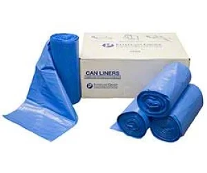 R285HA INTEPLAST LAUNDRY BAG W/ SOILED LINEN LABEL, 20-30GAL, BLUE