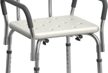 Medline Shower Chair Seat with Padded Armrests with 350 lb Capacity